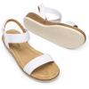 imageDREAM PAIRS Womens Low Wedge Casual SandalsWhite