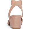 imageDREAM PAIRS Womens Nicholes Low Block Heel PumpsBlushSuede