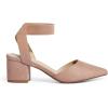 imageDREAM PAIRS Womens Nicholes Low Block Heel PumpsBlushSuede