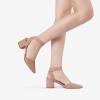 imageDREAM PAIRS Womens Nicholes Low Block Heel PumpsBlushSuede
