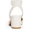 imageDREAM PAIRS Womens Nicholes Low Block Heel PumpsWhitePu