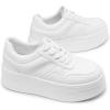 imageDREAM PAIRS Womens Platform Casual SneakersWhite