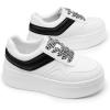 imageDREAM PAIRS Womens Platform Casual SneakersWhiteBlack