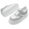 imageDREAM PAIRS Womens Platform Casual SneakersWhiteGrey
