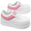 imageDREAM PAIRS Womens Platform Casual SneakersWhitePink
