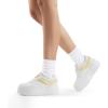 imageDREAM PAIRS Womens Platform Casual SneakersWhiteYellow