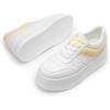imageDREAM PAIRS Womens Platform Casual SneakersWhiteYellow