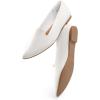 imageDREAM PAIRS Womens Pointed Toe SlipOn Dressy Flat Shoes Comfortable Business Casual Dress Shoes for Office WorkWhite