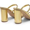 imageDREAM PAIRS Womens Square Open Toe Block Heels Two Strap Slip On High Heeled Slides SandalsGold