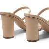 imageDREAM PAIRS Womens Square Open Toe Block Heels Two Strap Slip On High Heeled Slides SandalsNude