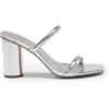 imageDREAM PAIRS Womens Square Open Toe Block Heels Two Strap Slip On High Heeled Slides SandalsSilver
