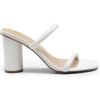 imageDREAM PAIRS Womens Square Open Toe Block Heels Two Strap Slip On High Heeled Slides SandalsWhite