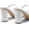 imageDREAM PAIRS Womens Square Open Toe Block Heels Two Strap Slip On High Heeled Slides SandalsWhite