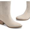 imageDREAM PAIRS Womens Square Toe Cowboy Mid Calf Western BootsBeige