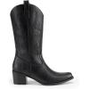 imageDREAM PAIRS Womens Square Toe Cowboy Mid Calf Western BootsBlackpu