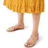 imageDREAM PAIRS Womens Strappy Flat SandalsNaturalpu