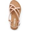 imageDREAM PAIRS Womens Strappy Flat SandalsNaturalpu