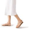 imageDREAM PAIRS Womens Strappy Flat SandalsNaturalpu
