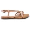 imageDREAM PAIRS Womens Strappy Flat SandalsNaturalpu