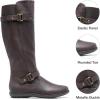 imageDREAM PAIRS Womens Wide Calf Knee High Faux FurLined Flat Fashion Winter Boots with Side ZipperTracewidecalfbrown