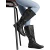 imageDREAM PAIRS Womens Wide Calf Knee High Faux FurLined Flat Fashion Winter Boots with Side ZipperWideCalfBlack
