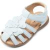 imageDREAM PAIRS Girls ToddlerLittle Kid ClosedToe Flower Summer Dress Sandals ShoesLight Blue