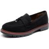 imageDREAM PAIRS Loafers for Women Slip On Loafer Comfortable Dressy Casual Business Office ShoesBlacksuede
