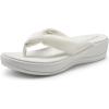 imageDREAM PAIRS Platform Flip Flops for Women Cushioned Thong Sandals with Soft Eva Foam Insole Lightweight Lycra fabric Comfort Dressy Slides Slippers for Summer BeachWhite