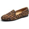 imageDREAM PAIRS Round Toe Flats for Women Dressy Comfortable SlipOn Dress Business Casual Office Work Shoes for WomenLeopardsuede