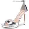 imageDREAM PAIRS Womens Heels High Stilettos Ankle Strap Sexy Comfort Dress Shoes Wedding Bridal Pumps SandalsSilver