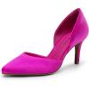 imageDREAM PAIRS Womens High Heel Closed Toe PumpsHot Pinksatin