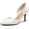 imageDREAM PAIRS Womens High Heel Closed Toe PumpsWhitepu