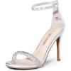 imageDREAM PAIRS Womens High Heels Flower Ankle Strap Stilettos Round Open Toe Dressy Sexy SandalsGrey