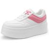 imageDREAM PAIRS Womens Platform Casual SneakersWhitePink