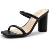 imageDREAM PAIRS Womens Square Open Toe Block Heels Two Strap Slip On High Heeled Slides SandalsBlack