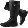 imageDREAM PAIRS Womens Wide Calf Knee High Faux FurLined Flat Fashion Winter Boots with Side ZipperWideCalfBlack