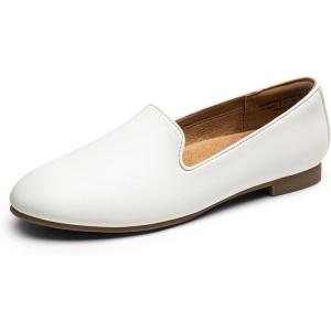 imageDREAM PAIRS Round Toe Flats for Women Dressy Comfortable SlipOn Dress Business Casual Office Work Shoes for WomenWhitepu