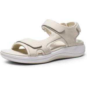 imageDREAM PAIRS Womens Sandals Open Toe Lightweight Summer Shoes Walking Casual OutdoorBeige