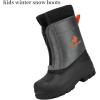 imageDREAM PAIRS Boys Girls Waterproof Winter Snow Boots for LittleBig KidsGreyOrange