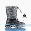 imageDREAM PAIRS Boys Snow Boots Waterproof Camouflage Slip Resistant Mid Calf Faux Fur Lining Outdoor Muck Winter Shoes for LittleBig KidsGrayBlack