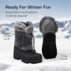 imageDREAM PAIRS Boys amp Girls Waterproof Winter Snow Boots for Little KidBig KidGrey