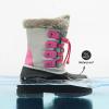 imageDREAM PAIRS Boys amp Girls Waterproof Winter Snow Boots for Little KidBig KidGreyFuchsia