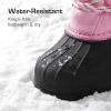 imageDREAM PAIRS Boys amp Girls Waterproof Winter Snow Boots for Little KidBig KidGreyPink