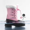 imageDREAM PAIRS Boys amp Girls Waterproof Winter Snow Boots for Little KidBig KidGreyPink