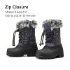 imageDREAM PAIRS Boys amp Girls Waterproof Winter Snow Boots for Little KidBig KidNavy