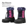 imageDREAM PAIRS Boys amp Girls Waterproof Winter Snow Boots for Little KidBig KidNavyFuchsia