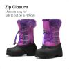 imageDREAM PAIRS Boys amp Girls Waterproof Winter Snow Boots for Little KidBig KidPurple