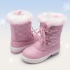 imageDREAM PAIRS Cozy Kids Snow Boots Warm amp WaterResistant Winter Boots with Faux Fur for AllDay Play NonSlip Mid Calf BootsPink
