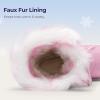 imageDREAM PAIRS Cozy Kids Snow Boots Warm amp WaterResistant Winter Boots with Faux Fur for AllDay Play NonSlip Mid Calf BootsPink