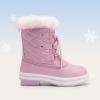 imageDREAM PAIRS Cozy Kids Snow Boots Warm amp WaterResistant Winter Boots with Faux Fur for AllDay Play NonSlip Mid Calf BootsPink